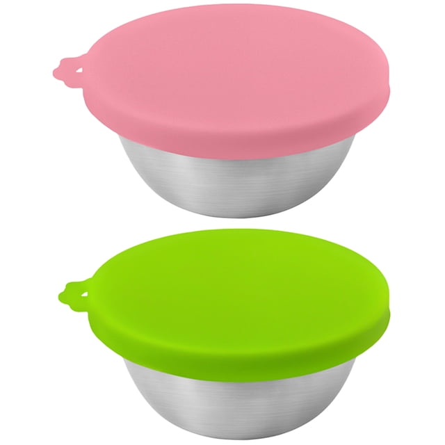 WASHWEPE 2Ud Contenedores Pequeños De Acero Inoxidable Para Salsa Con Ideal Para Bbq Y Picnic