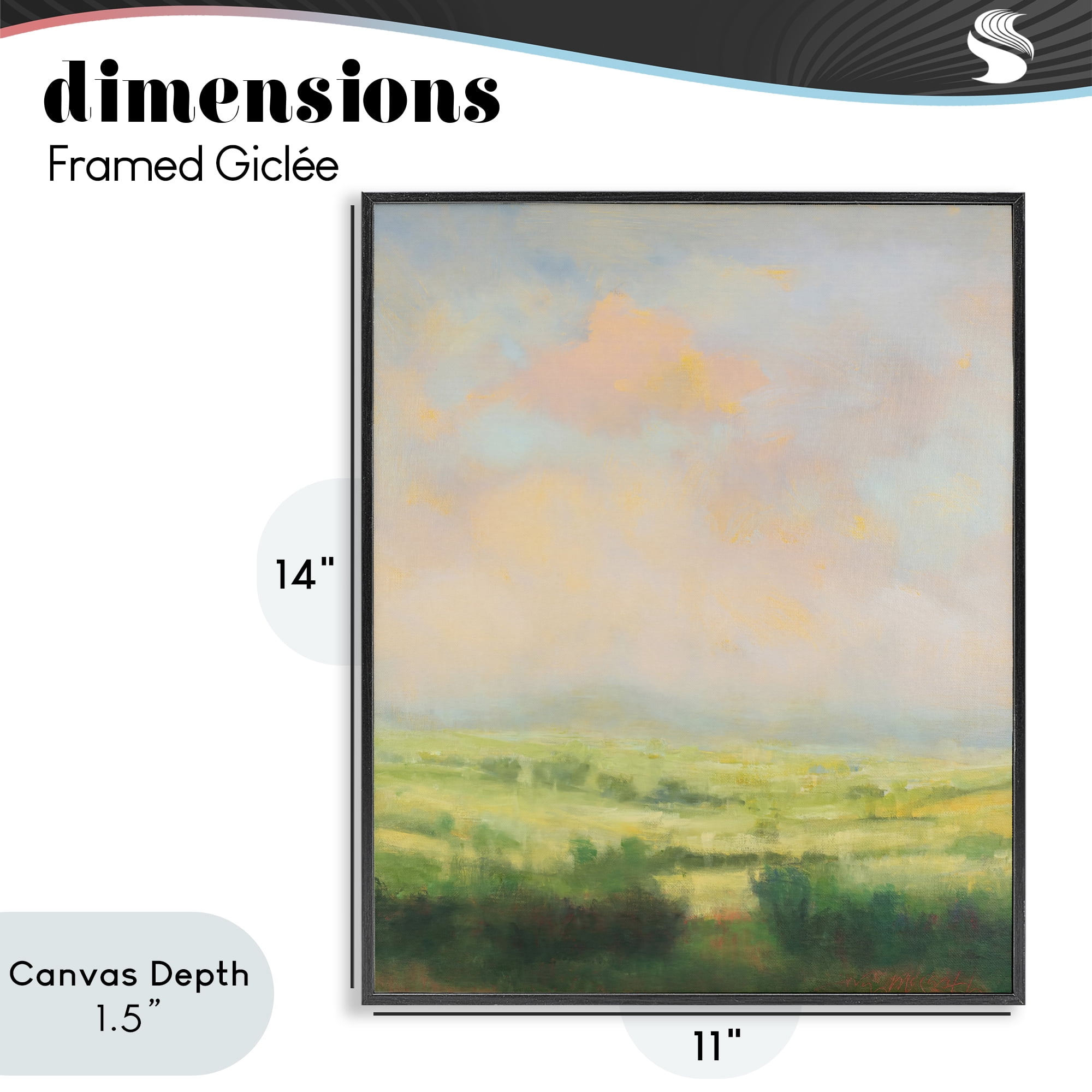 Stupell Industries Springtime Farnese Landscape Black Framed Giclee Art, design by William McCarthy