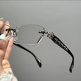thumbnail image 2 of Frameless Glasses with Blue Light Blocking - HD Clear Lenses & Sparkling Diamond-Cut Edges,Fashion Metal Temples, 2 of 7