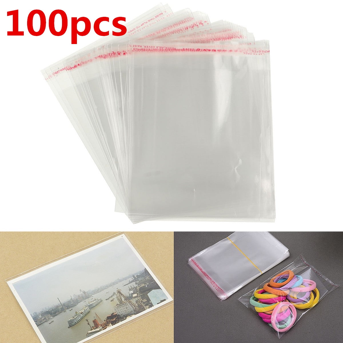 SELF SEAL CELLO BAGS CLEAR CELLOPHANE DISPLAY BAGS FOR GREETING CARDS