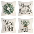 Farmhouse Pillow Covers 18X18 Inch Set Of 4 Throw Pillow Covers Farm