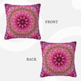thumbnail image 3 of ZICANCN Pink Flower Decorative Throw Pillow Covers, Bed Couch Sofa Decorative Knit Pillow Covers for Living Room Farmhouse 22"x22", 3 of 8