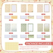 sixwipe 54 Pcs Stationery Set with Envelopes, 36 Writing Paper and 18 Envelopes, Aesthetic Floral Lined Stationery Paper with 40 Round Dot Label Seals for Writing Letters Invitations Poem