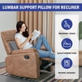 thumbnail image 4 of Lumbar Support Pillow for Recliner Chair, Memory Foam Back Support Cushion for Elderly,Extra Large Lumbar Support Pillow,Thick Backrest for Home Reading (Black, 20“x13.5"x5"), 4 of 10