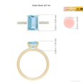 thumbnail image 5 of ANGARA Natural Emerald-Cut 2 ct Aquamarine Engagement Ring with Diamonds in 14K Yellow Gold for Women (Size-9x7mm) | March Birthstone, Anniversary, Jewelry Gift for Women | Natural Aquamarine Ring, 5 of 9