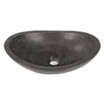 thumbnail image 2 of Stone Canoe Sink - Honed Black Limestone, 2 of 16