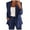 a-Navy752, variant on FINALGANG Women's 2 Piece Suit Set Solid Color Formal Outfit Long Sleeve Open Front Blazer Relaxed Fit Pants For Daily Outdoor Wear Leisure Set