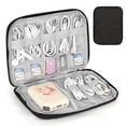 thumbnail image 2 of Travel Essentials Multi-pocket Cable Organizer Bag, Small Charging Cord Storage, Charger, Cables, Cord Storage And Accessory Bag, For Travel, Work, 2 of 15