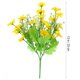 thumbnail image 4 of Ramo de 3 flores artificiales de crisantemo silvestre de seda, margaritas, para decoración del hogar, oficina, jardín y patio (amarillo), 4 of 5