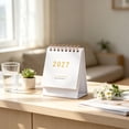 thumbnail image 5 of 2027 Small Standing Desk Calendar, Flip Desktop Monthly Calendar, Compact Desktop Monthly Schedule Organizer, Portable Monthly Planner, Monthly Agenda Calendar, Tabletop Calendar for Home Office, 5 of 5