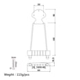 thumbnail image 3 of Guitarra Eléctrica Trapezoidal Negra Estándar para Pernos en U Archtop Yuyangstore Cordal del trapecio, 3 of 7