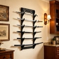 thumbnail image 2 of Petoto 6-Tier Wall-Mounted Sword Stand - Black Samurai Katana Display Rack, Wall Hanger for Katana, Wakizashi, and Standard Swords, 2 of 9
