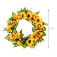 thumbnail image 4 of 18”Artificial Sunflower Wreath Rustic Farmhouse Decorative Floral Wreath for Front Door Window Wedding Spring Outdoor, 4 of 6