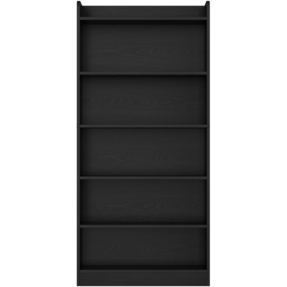 Yaheetech 6-Tier Wooden Bookshelf with Adjustable Open Shelf, Black