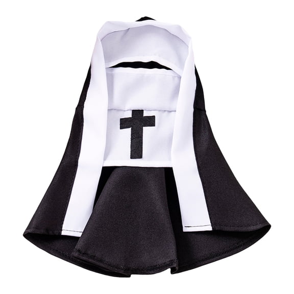 Jkung Cat Nun Costume, Cute Pet Nun Outfit, Cat Cosplay Clothes, Fun Pet Party Outfit for Small Medium Dogs Cats