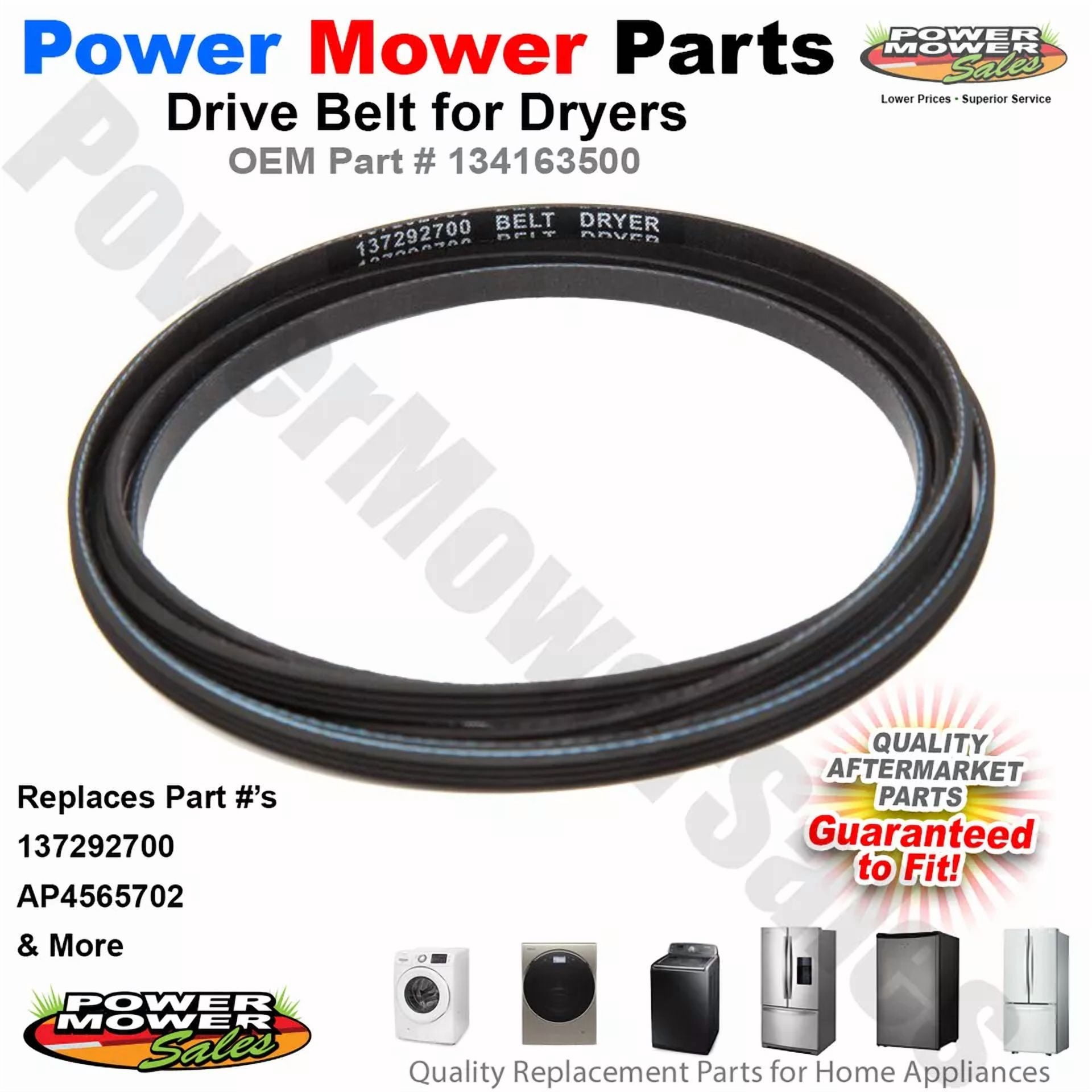 CIRCLE- Dryer Drum Belt Fits Frigidaire, Kenmore, General Electric 134163500