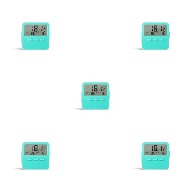 Advancent Termómetro Digital electrónico interior higrómetro alarma portátil con batería medidor de temperatura y humedad para oficina Type5 NO5