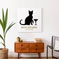 thumbnail image 4 of Creative Products Cat Martini 24 x 24 Canvas Wall Art, 4 of 5