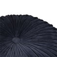 thumbnail image 4 of Simpli Home Renee Pouf Rond Bohème en Tissu de Velours Bleu Marine, 4 of 6