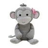 Bedtime Originals Pinkie Gray/Pink Plush Monkey Stuffed Animal - Cupcake