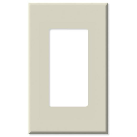 LV80301x-LV80301T Decora Plus Screwless Snap-On Wallplate, 1 Gang, Light Almond