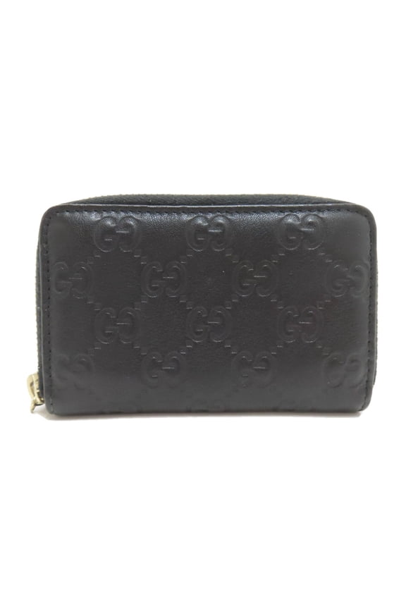 Pre-Owned Gucci 255452 GG Signature Shima Coin Case Leather Women's GUCCI