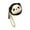 Round, variant on Sharprepublic Mini Plush Case Lightweight with Zipper Fashion Cute Key Chain Panda Money Purse Round