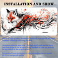thumbnail image 3 of 1 Pcs 2D Flat License Plate Covers & Frames, A Fox with Inklike Swirls For Decorative Front, Waterproof For Decoration Aluminum License Plate Covers & Frames Cover For Men Women, 12" X 6", 3 of 7