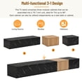 thumbnail image 3 of TV Stand for TVs up to 88'', Modern 3 in 1 Free-Combination Entertainment Center with 4 Storage Drawers, TV Cabinet with Faux Marble and Walnut Wood Grain Finish for Living Room, Black, 3 of 9