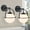 Black, variant on Gold Wall Sconce Set of 2 Globe Glass Wall Light Fixtures Bathroom Vanity Light Mid-Century Modern Wall Sconce Lamp with Frosted Glass Shade for Hallway Bedroom Living Room