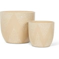 thumbnail image 3 of Abbott Collection Small Dot Pattern Planter-4" H, Beige (27-PINPOINT-142-SM), 3 of 7