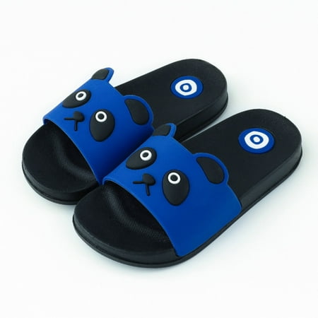 

Kids Panda Slide Sandals Boys Girls Beach Water Shoes Non-Slip for Daily Life Dark Blue 28-29 Yards (about 18cm In Length)
