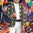 thumbnail image 2 of JAJAHO Boys Carnival Suit Jackets Long Sleeve Button-Front Slim Fit Stretch Blazer 3-14 Years Kids Festive Formal Party Coat, 2 of 4