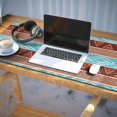thumbnail image 3 of Long Mouse Pads for Desk,Blue and Brown Geometric Pattern Desk Mats on Top Of Desks, Desk Mouse Pad Extra Large with 3mm Non-Slip Base and Stitched Edge for Gaming,Office,Work,Home 35.4"x15.7", 3 of 6