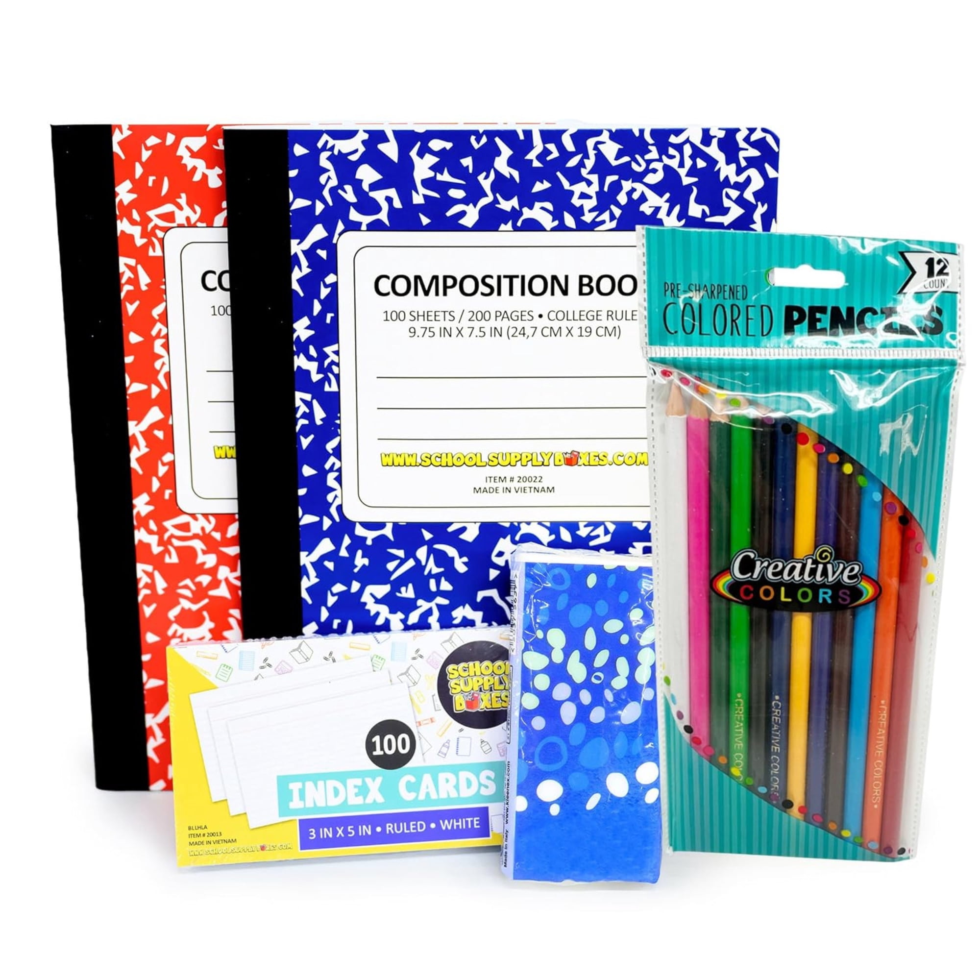 School Supply Boxes | Secondary School Bundle (50 Piece) | House Brand | Case (2 Units)