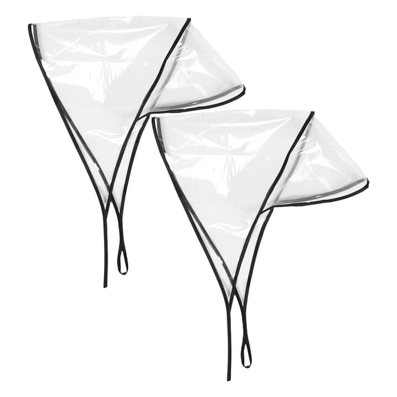 FELTECHELECTR 2-Pack Clear Plastic Bonnet Hats for Women, Shower Cap Hair
