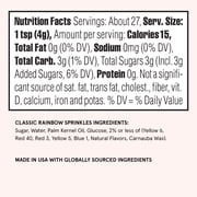 Fancy Sprinkles Classic Rainbow Crunchy Sprinkles, Dessert Sprinkles, 3.4 oz
