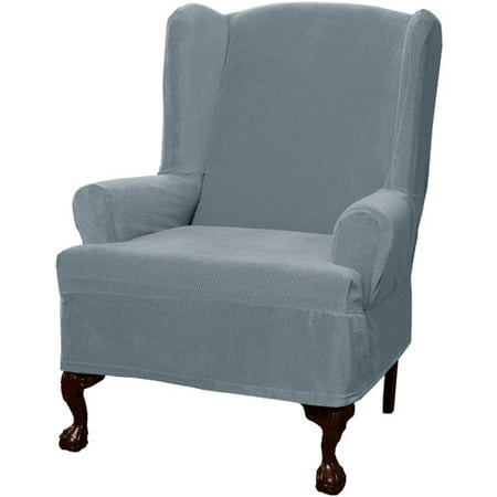 Maytex Stretch Collin 1 Piece Wing Chair Furniture Cover Slipcover