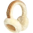 thumbnail image 1 of Orejeras acogedoras de piel de cordero y ante, diseño para mujer, en color beige o marrón, 1 of 4