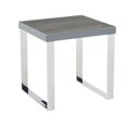 thumbnail image 3 of Topline Home Furnishings Table de bout en acier inoxydable, 3 of 4