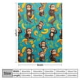 thumbnail image 4 of JEUXUS Monkey Throw Blanket, Super-Soft Adorable Extra-Large Monkeys and Bananas Blanket for Boys, Girls, Kids, and Children, Banana Monkey Blanket Warm Plush and Cozy Throw Blanket, 4 of 6
