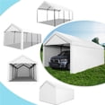 thumbnail image 5 of COBIZI 10'x20' Carport with Adjustable Height from 6.2ft to 8.9ft, Heavy Duty Car Canopy Garage, White, 5 of 10