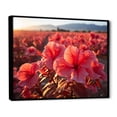 thumbnail image 2 of Designart "Hibiscus landscape Aerial View" Floral Floater Framed Canvas Wall Art, 2 of 7