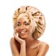 thumbnail image 1 of Gorro para dormir de seda de morera de alta calidad para mujer, gorro grande para dormir con banda elástica ancha para el pelo trenzado rizado Dreadlock C, 1 of 5