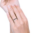 thumbnail image 6 of Full Eternity Stackable Band Ring Black Enamel 925 Sterling Silver Size 9, 6 of 6