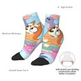 thumbnail image 6 of Johaoi Bluey Pattern Novelty Socks, Funny Socks Over The Calf Tube Stocking Crew Colorful Stockings for Women and Men, 6 of 7