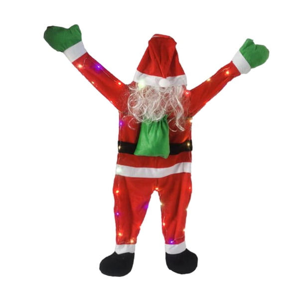 Decoración navideña de Papá Noel colgante iluminado Papá Noel tradicional nórdico 110cm