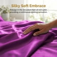 thumbnail image 2 of Lipa Satin Sheets Queen Sheet Set, Silky Luxury Bed Sheets With Deep Pocket,4 Pieces,Purple, 2 of 8