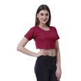 thumbnail image 4 of Moomaya T-shirt Court à Col Rond pour Femmes, Manches Courtes, Été, Coupe Ample, 4 of 7