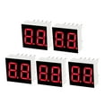 thumbnail image 1 of Unique Bargains Common Cathode 10 Pin 2 Bit 0.59 x 0.55 x 0.28 Inch 0.35' Red LED Display 5pcs, 1 of 6